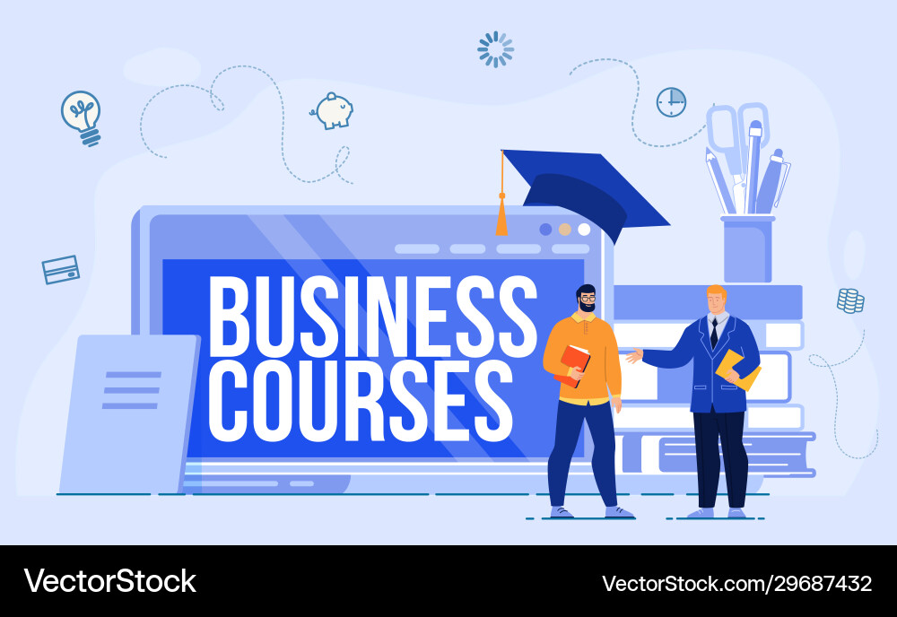 Internet business school courses concept Internet business school courses concept vector image