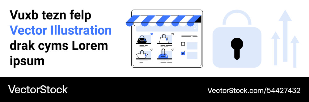 Online security measures with lock symbol and user Online security measures with lock symbol and user vector image