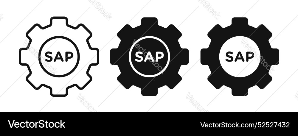 Sap thin line icon set Sap thin line icon set vector image