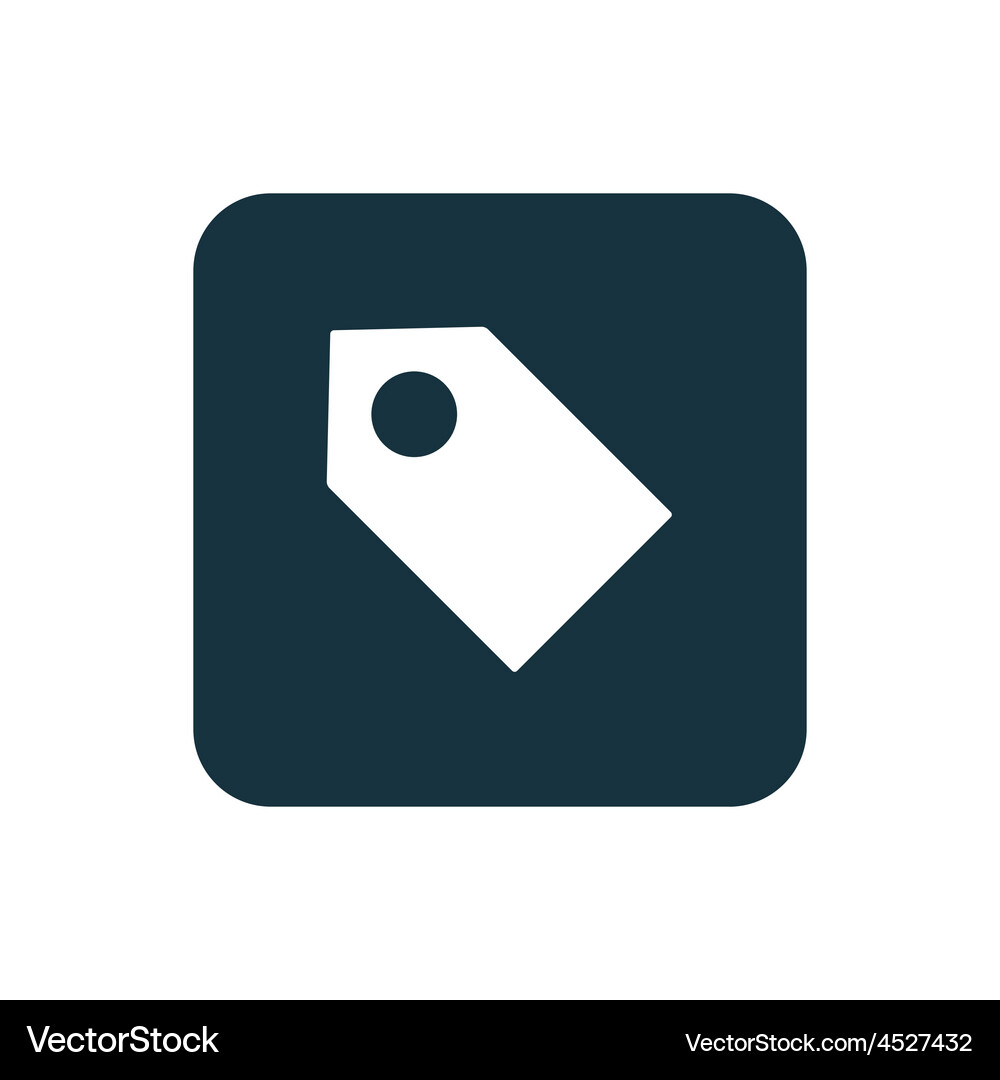 Tag icon rounded squares button Vector Image