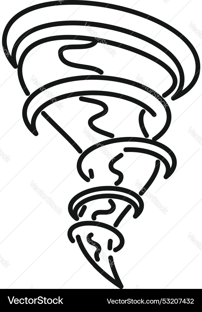 Tornado rotating and forming a column of dust Vector Image