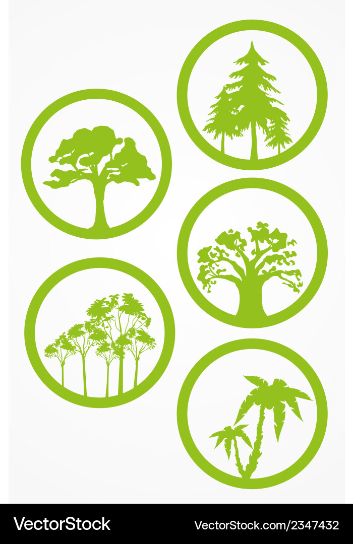 Trees - set vector image