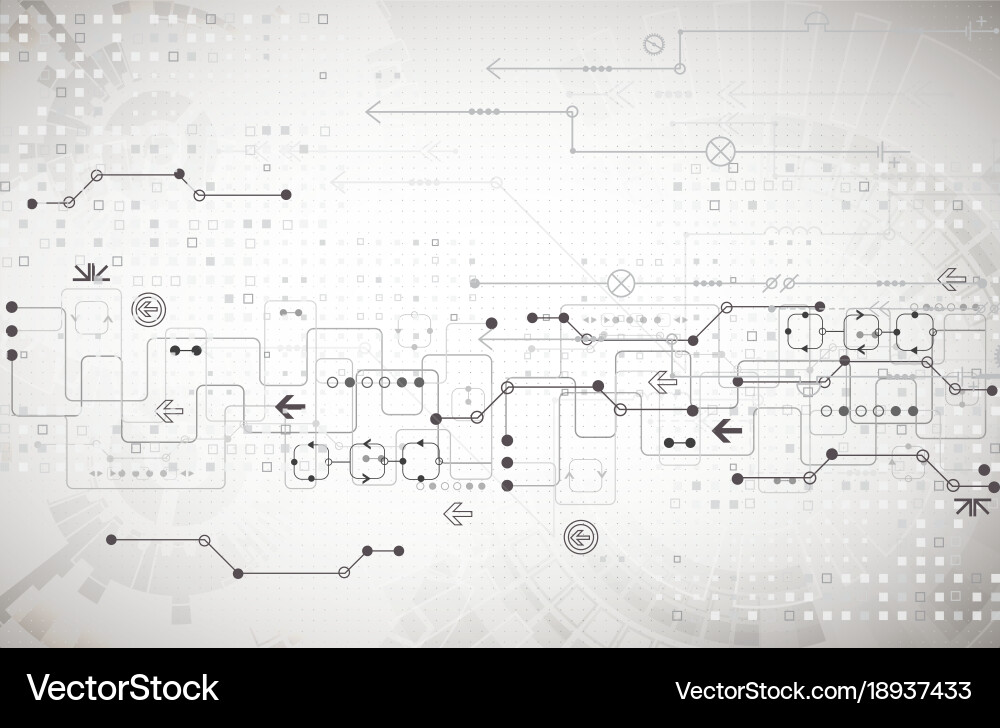 Abstract technological background structure vector image
