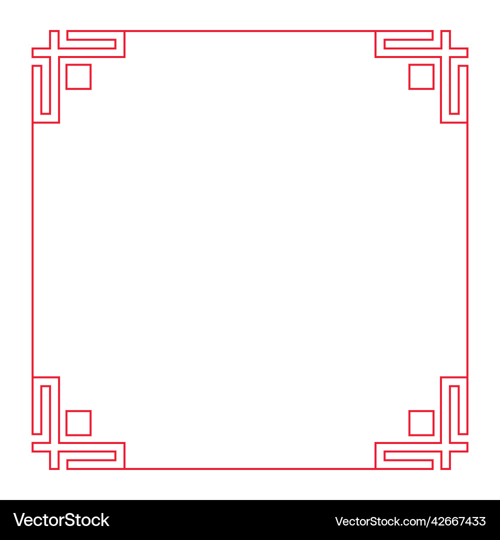 Chinese pattern frame border art china Chinese pattern frame border art china vector image