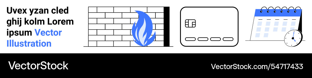 Firewall with calendar and clock representing Firewall with calendar and clock representing vector image