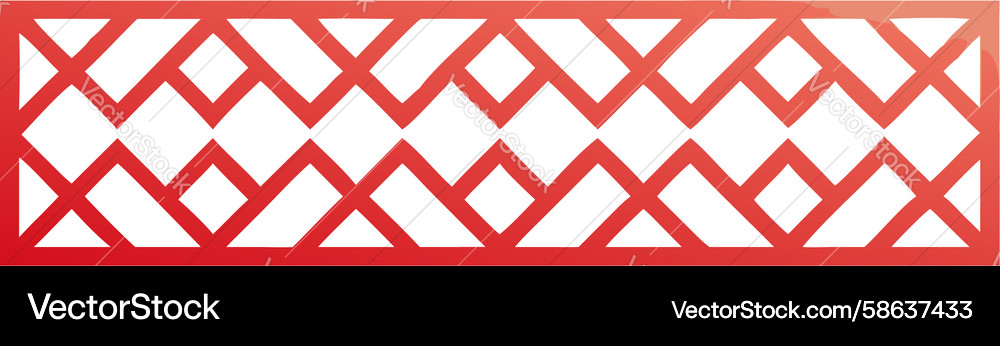 Geometric Grid Pattern Border Vector Image