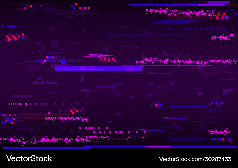 Glitch distortion template abstract color pixel Glitch distortion template abstract color pixel vector image