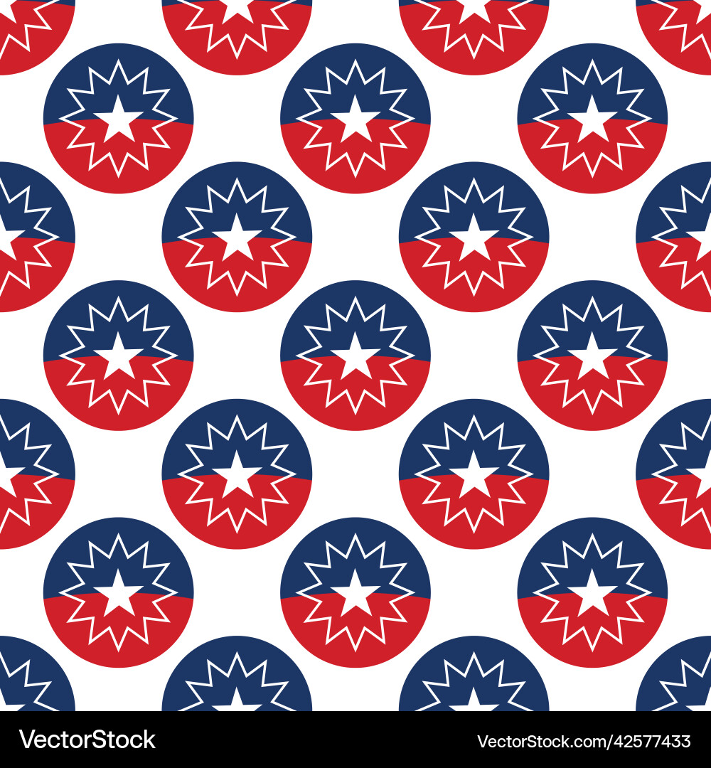 Juneteenth seamless pattern background with round Juneteenth seamless pattern background with round vector image