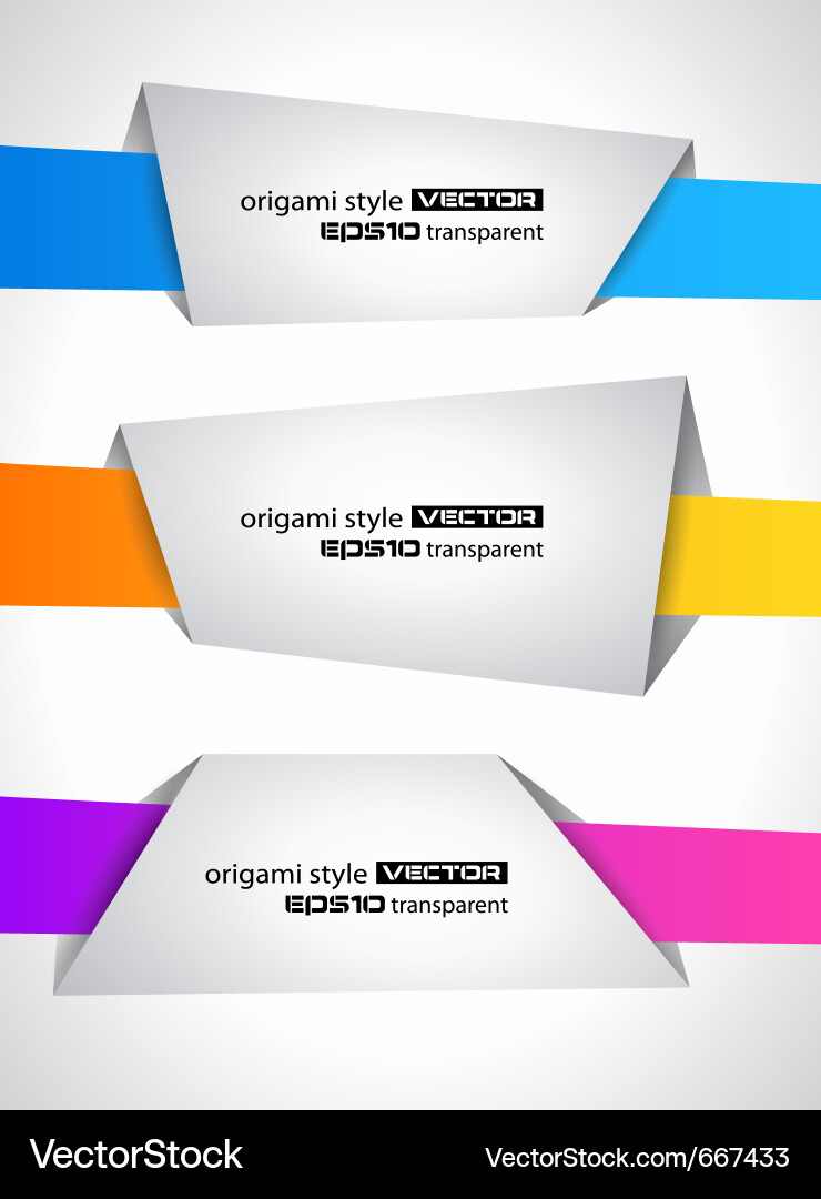 Origami Speech Bubbles Vector Image