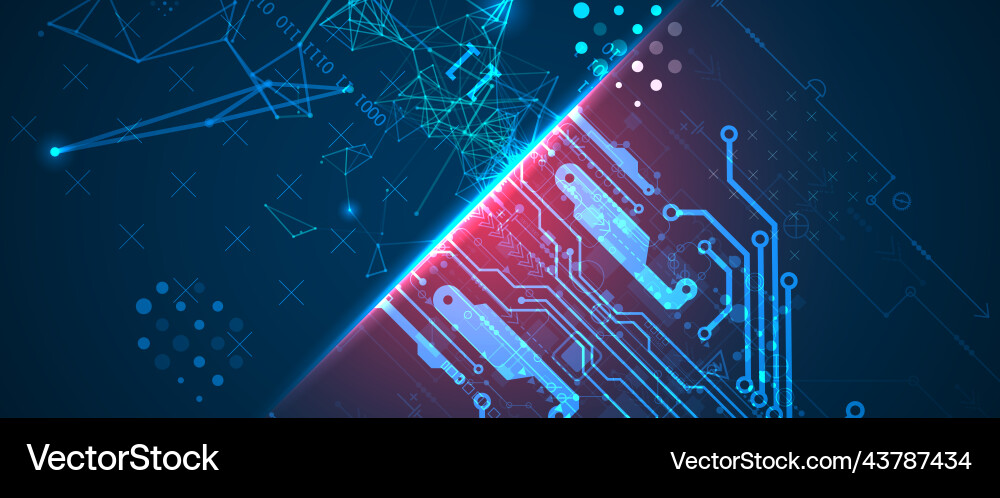 Abstract background on technological Abstract background on technological vector image