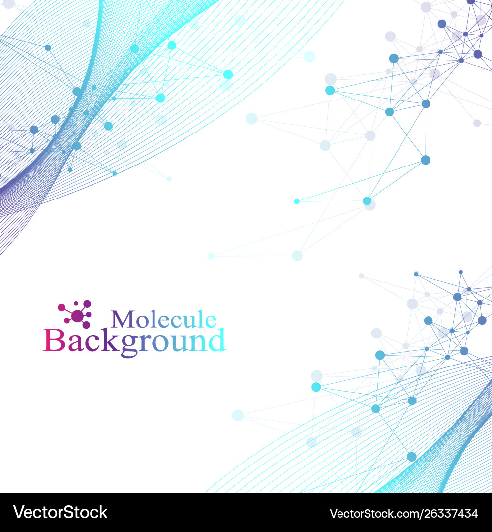 Big genomic data visualization dna helix Big genomic data visualization dna helix vector image