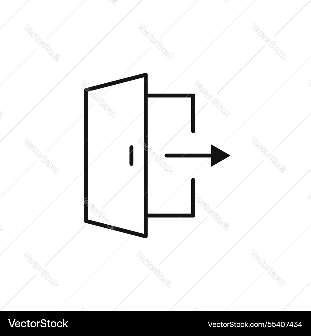 Exit icon simple thin line vector image
