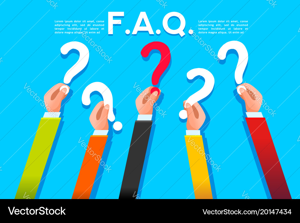 Faq ask or query concept flat style vector image