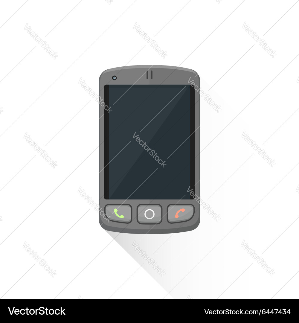 Flat style dark buttons sensor smart phone icon vector image