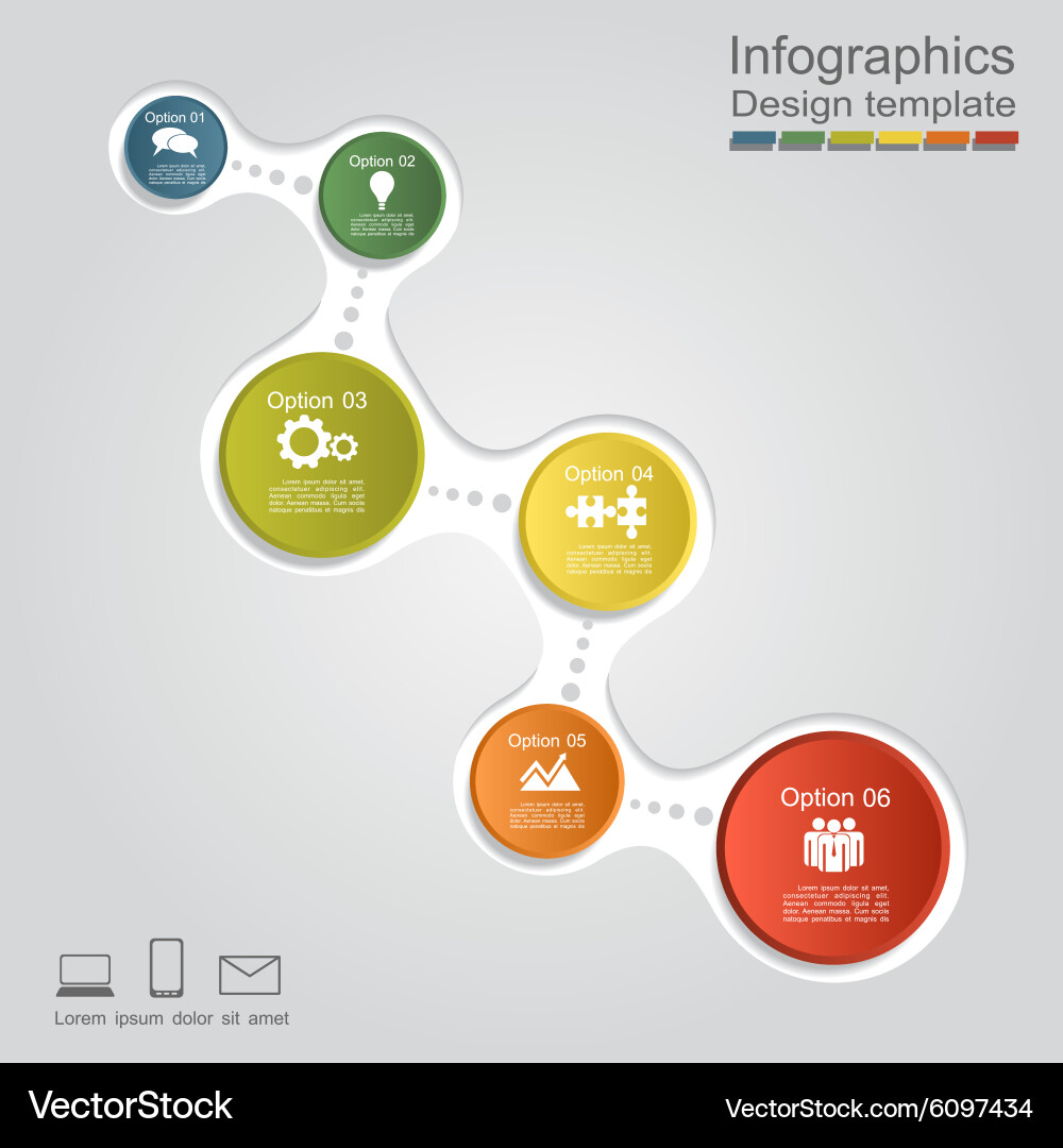 Infographic report template layout vector image