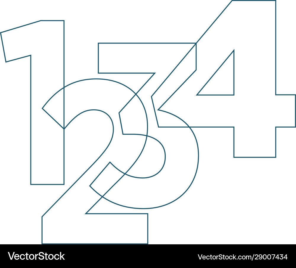 Mathematics and calculation linear icon with 1 2 vector image