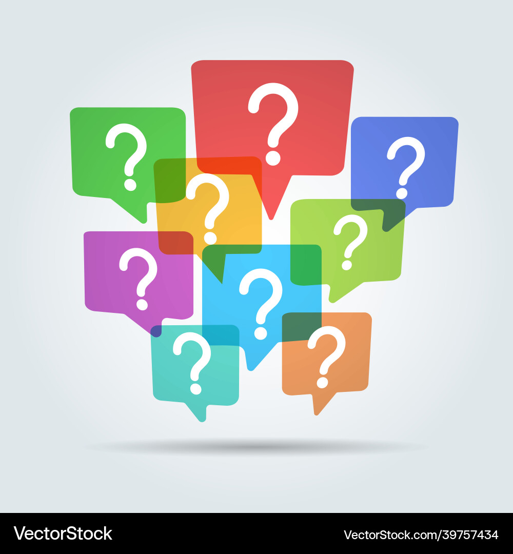 Question Marks - Community & Answers vector image