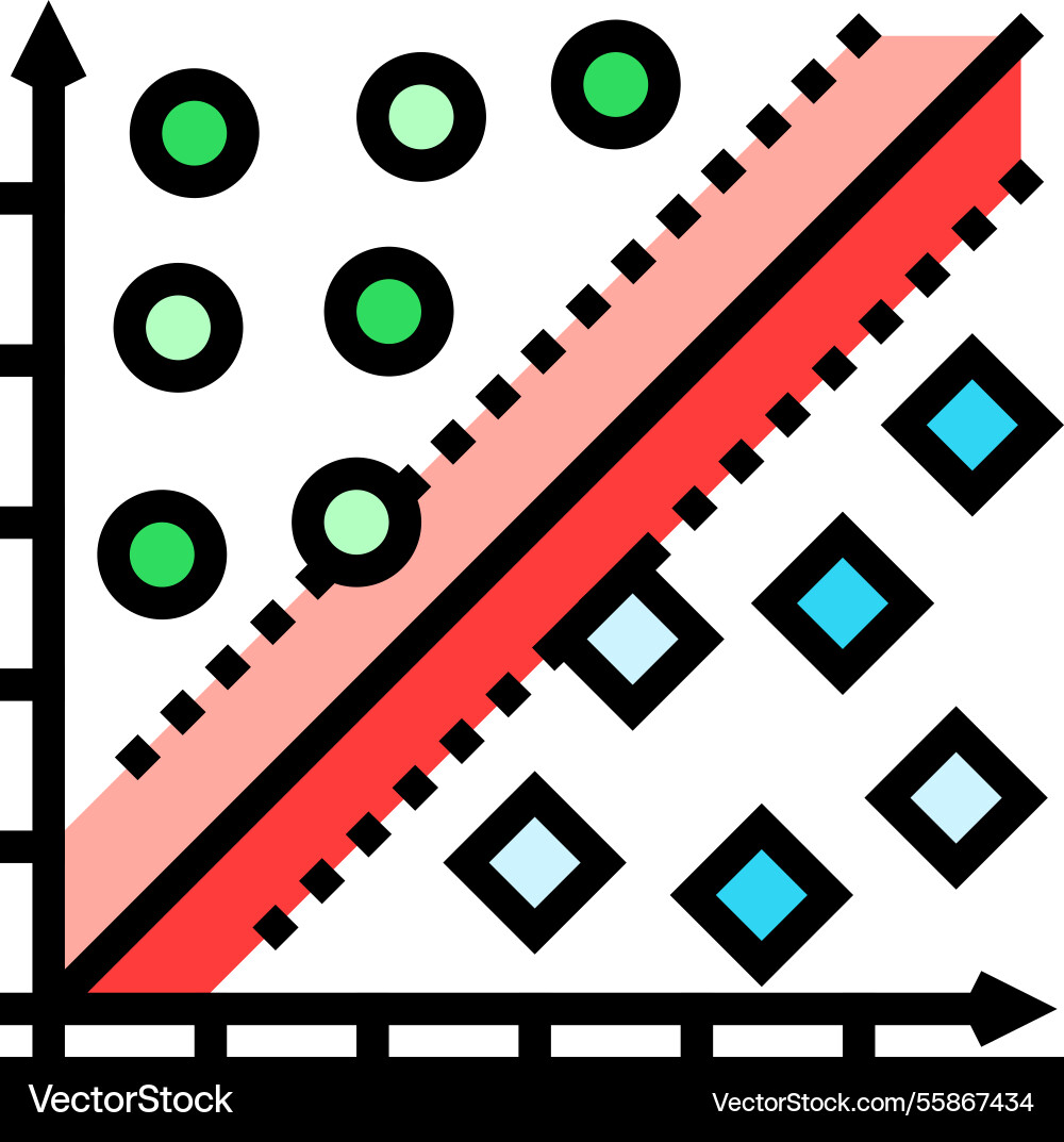 Support machine svm color icon vector image