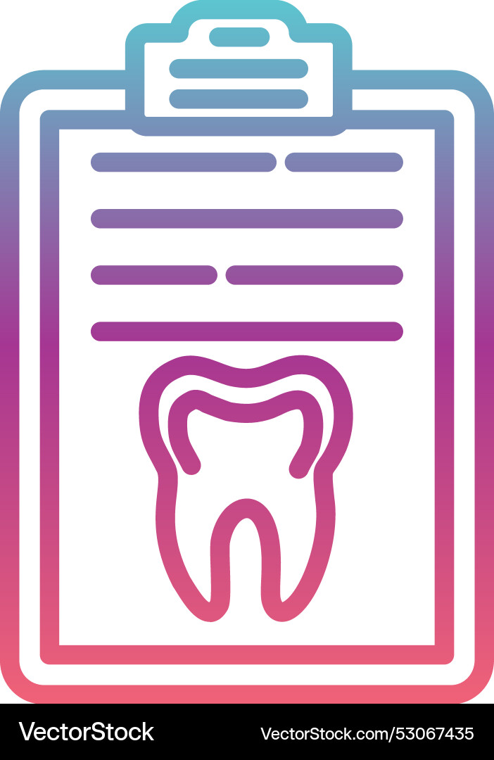 Clipboard line gradient design Vector Image