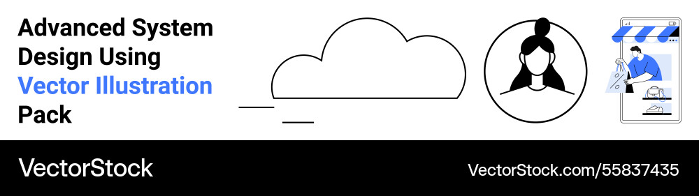 Cloud system design featuring user profiles and e Cloud system design featuring user profiles and e vector image