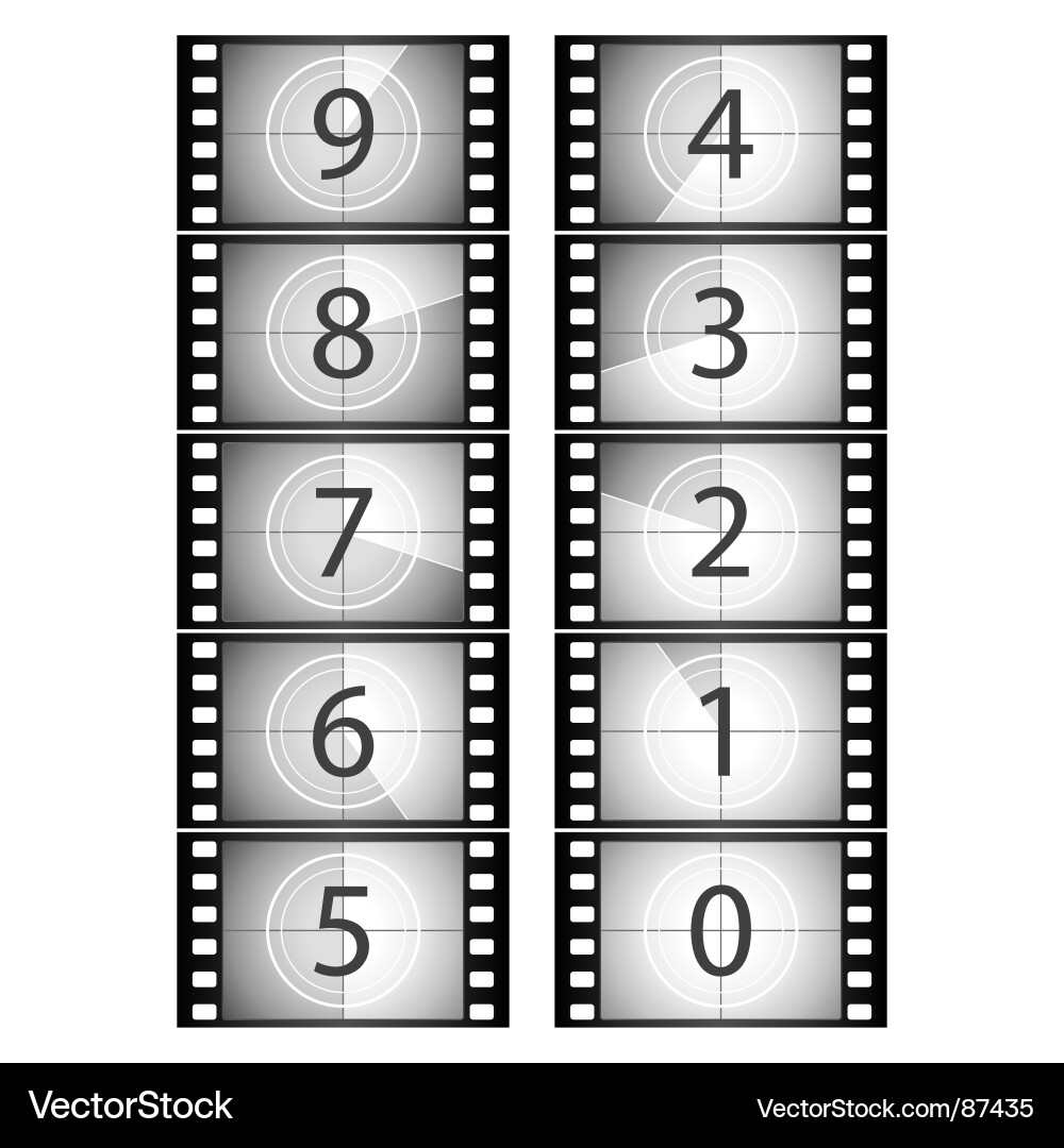 Film countdown vector image