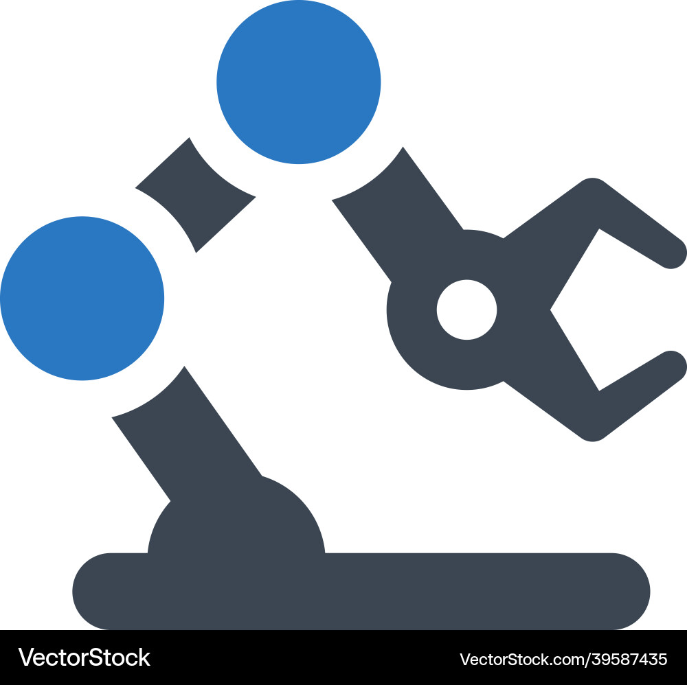 Industrial Robotics Control Icon vector image