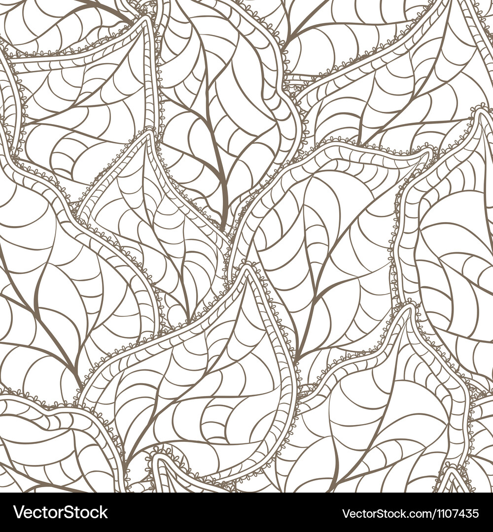 Leaf Pattern - Elegant Seamless Vector Image