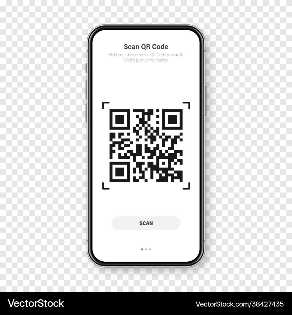 Qr code scanner reader app for smartphone Qr code scanner reader app for smartphone vector image