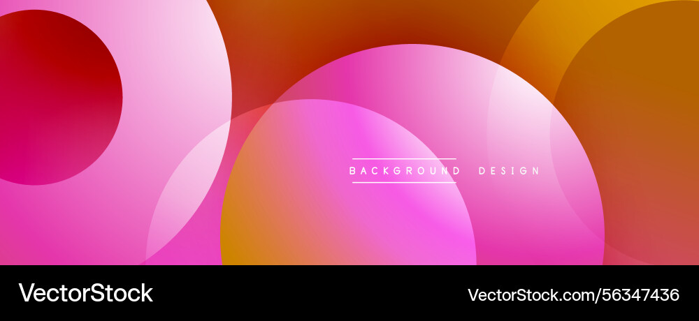Abstract background features overlapping circles Vector Image