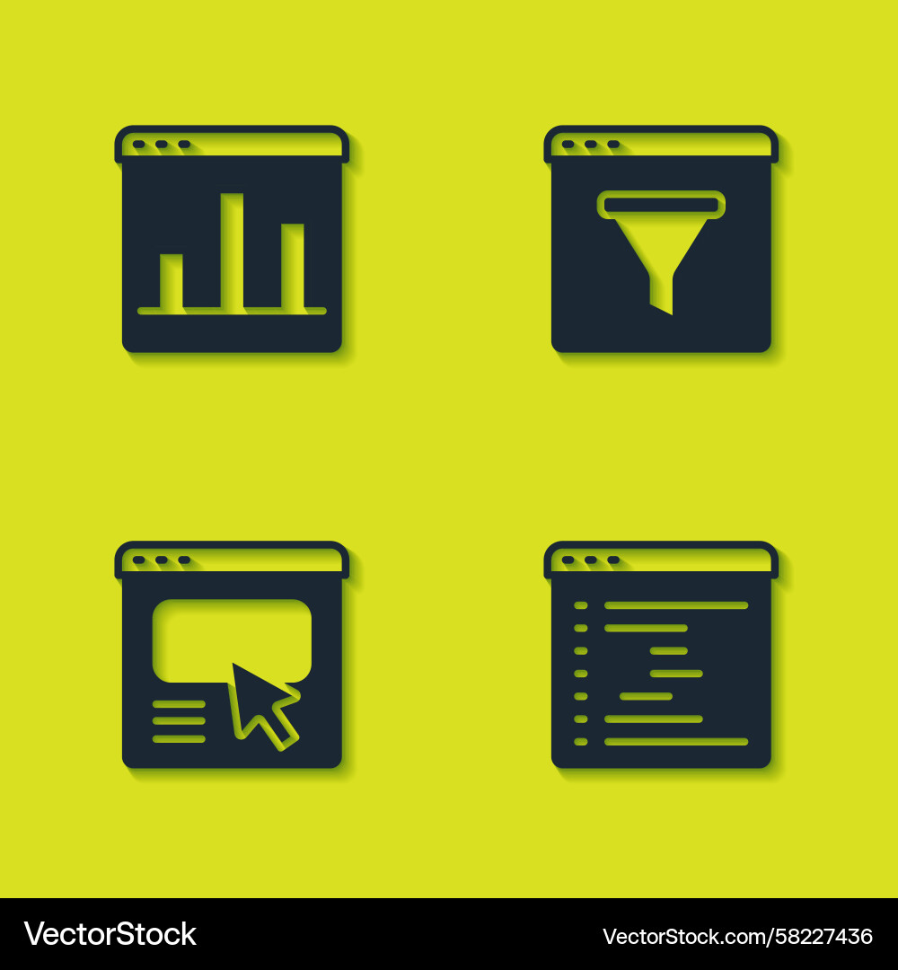 Browser UI Chart Data Icon Vector Image