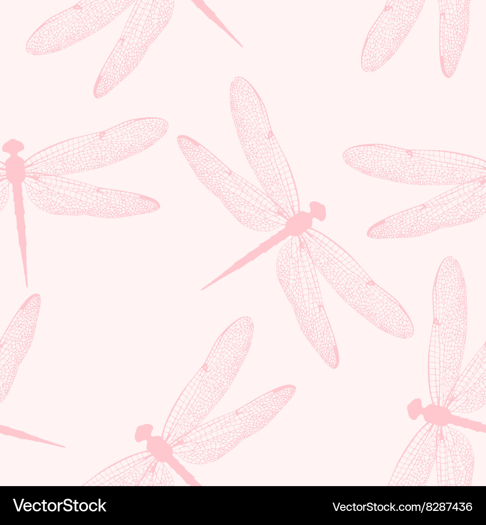 Dragonfly Seamless Pattern vector image