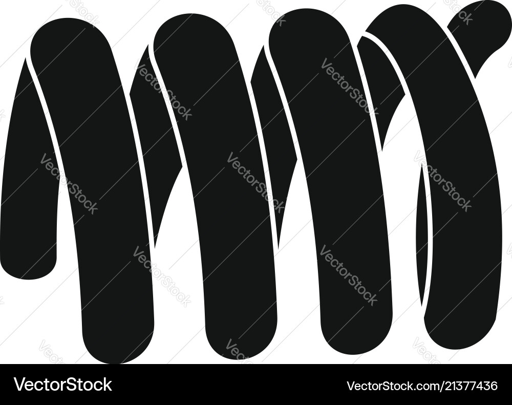 Elastic spring coil icon simple style Elastic spring coil icon simple style vector image