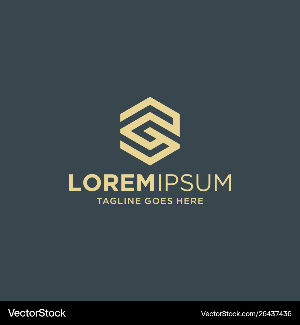 Original Hexagon Logo Design Inspiration Original Hexagon Logo Design Inspiration vektorbild