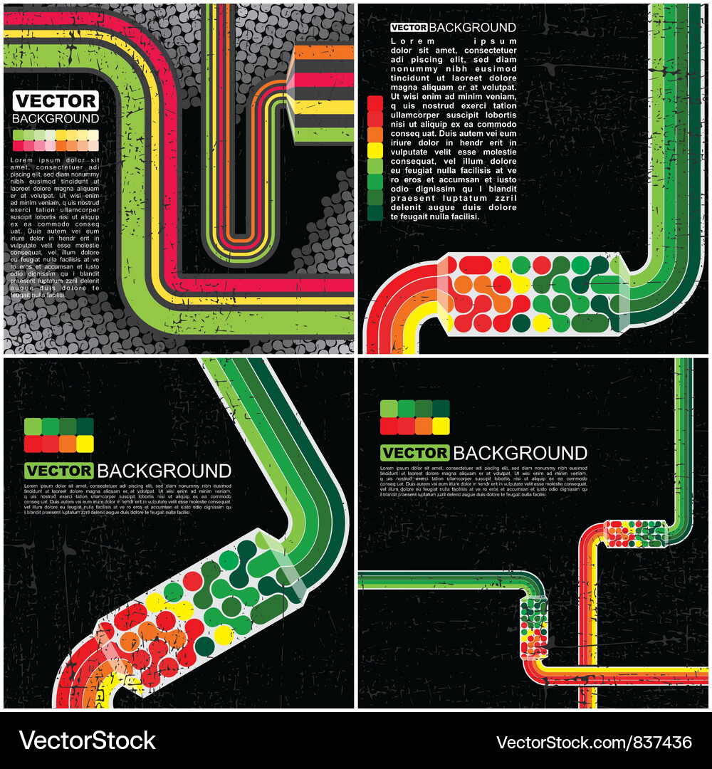 Set of abstract background Vector Image