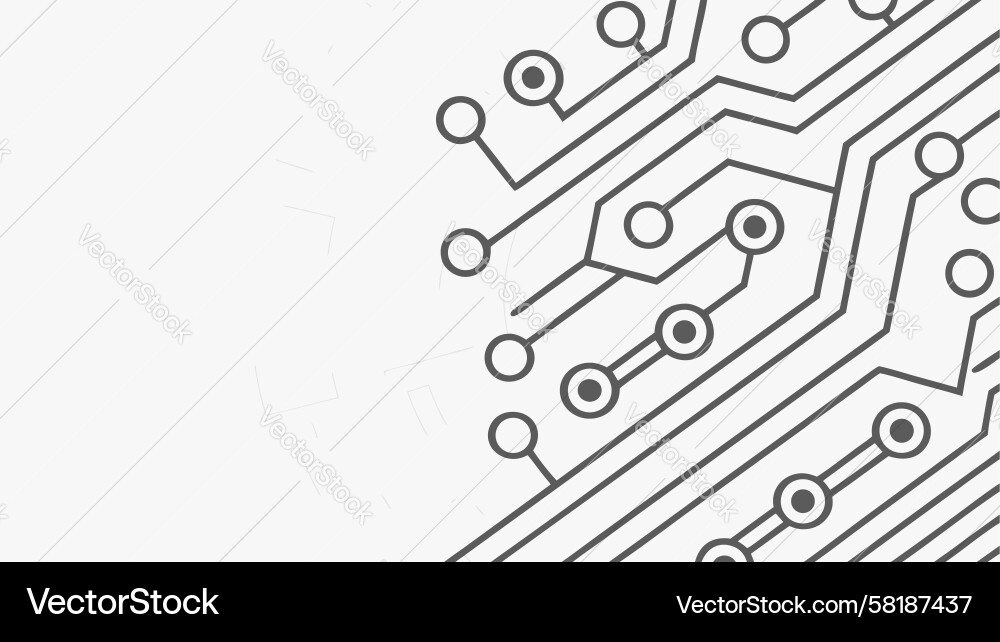 Abstract Circuit Board Fragment Vector Image