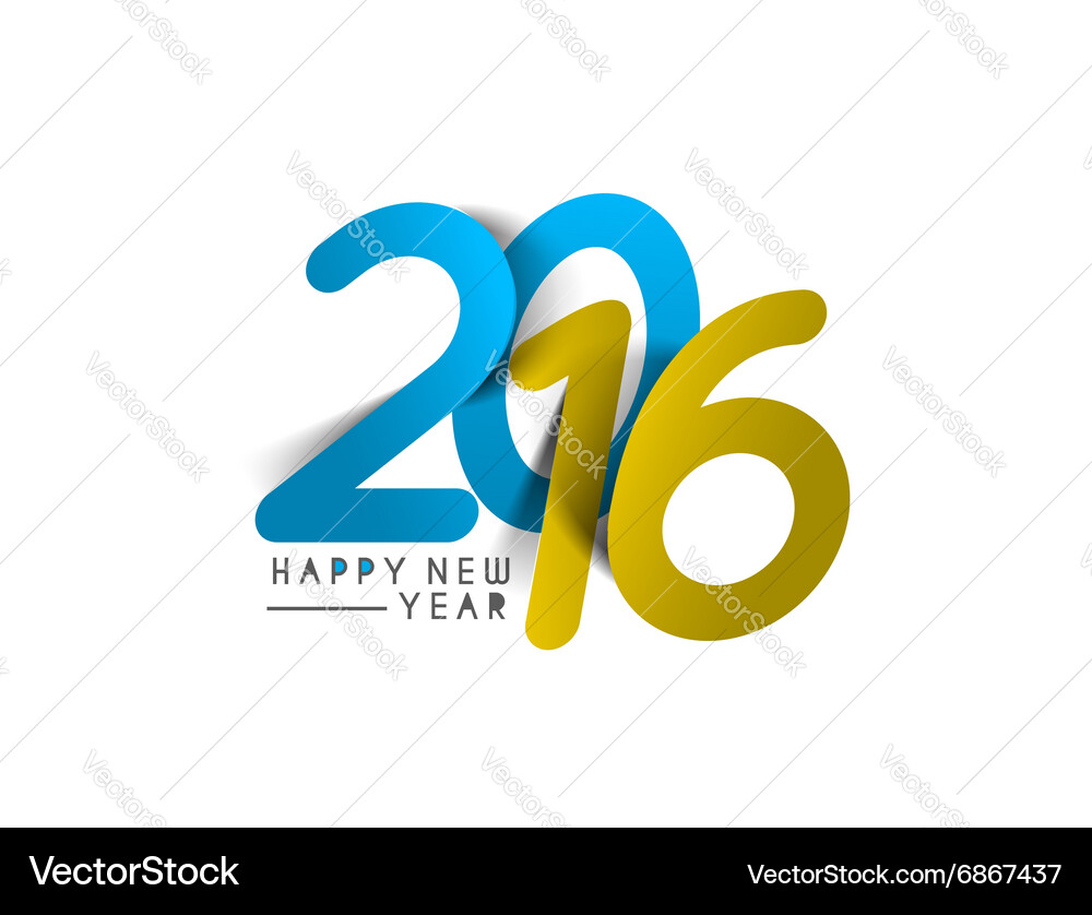 Happy new year 2016 Vector Image