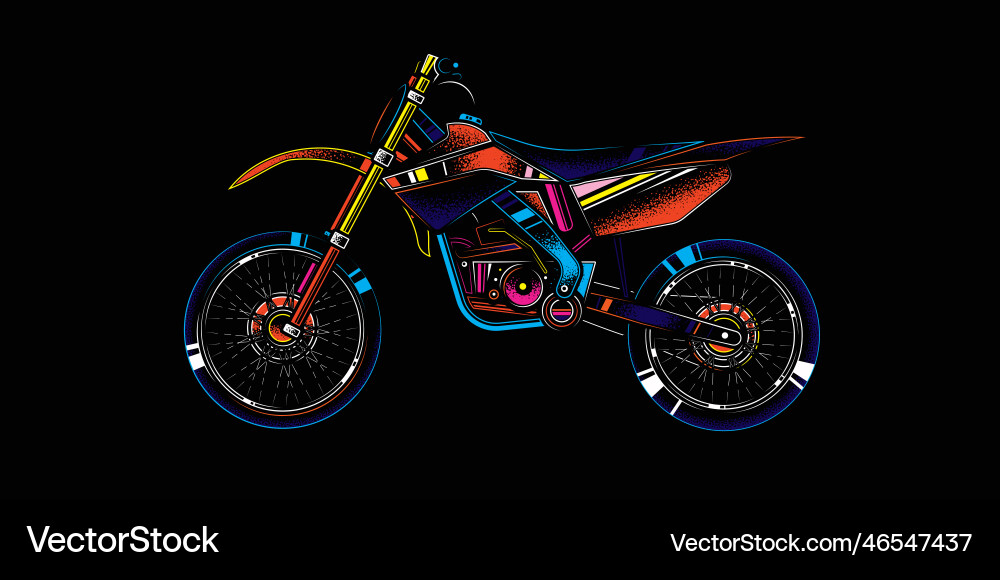 Motorrad für Motocross Motorrad für Motocross vektorbild