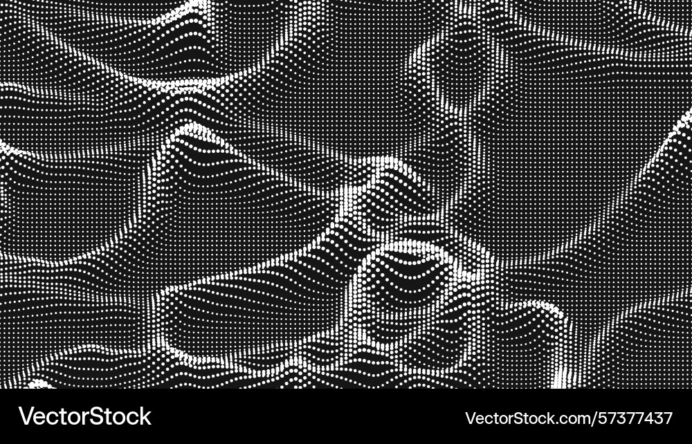Point wave threads texture abstract dot Point wave threads texture abstract dot vector image