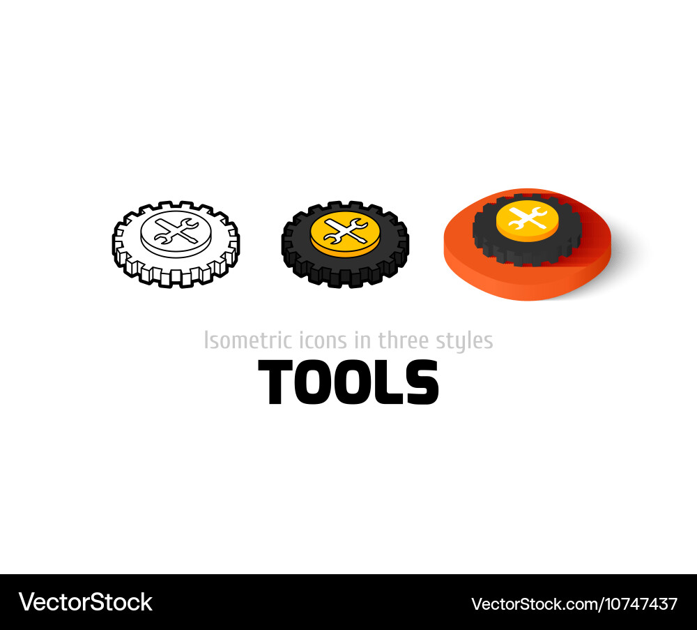 Tools icon in different style Vector Image