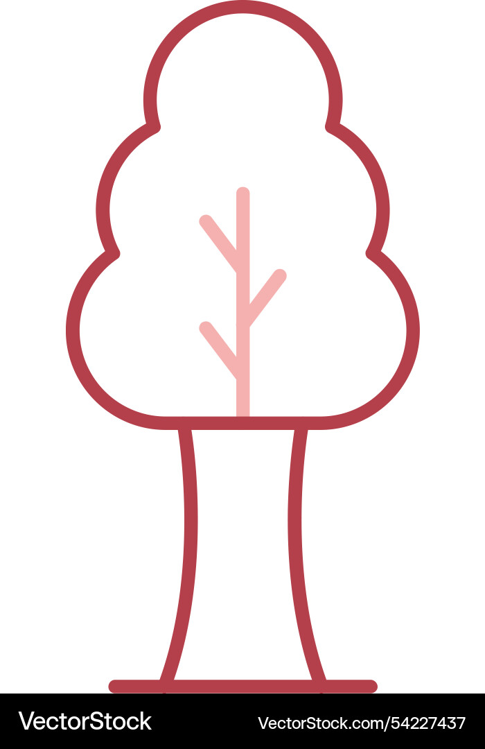 Tree line fill icon Vector Image
