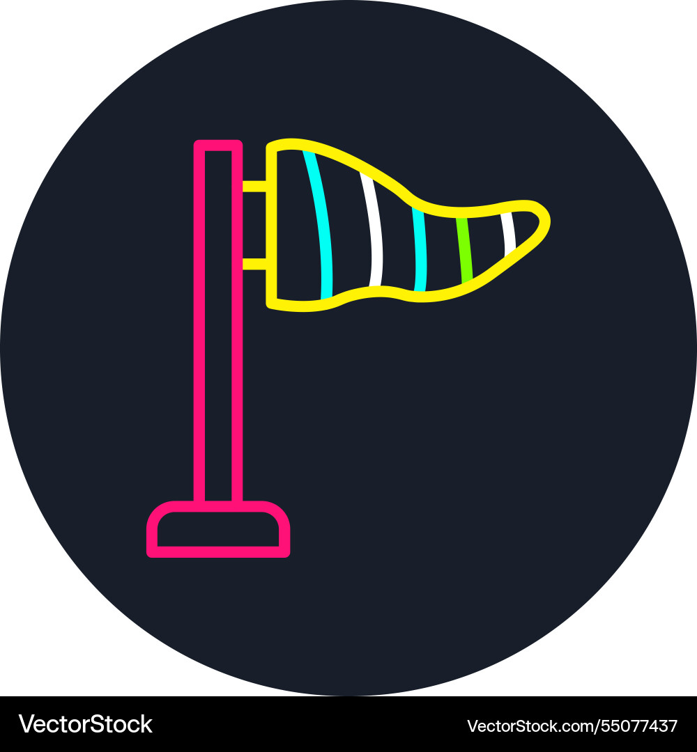 Wind socket line multi color icon Vector Image