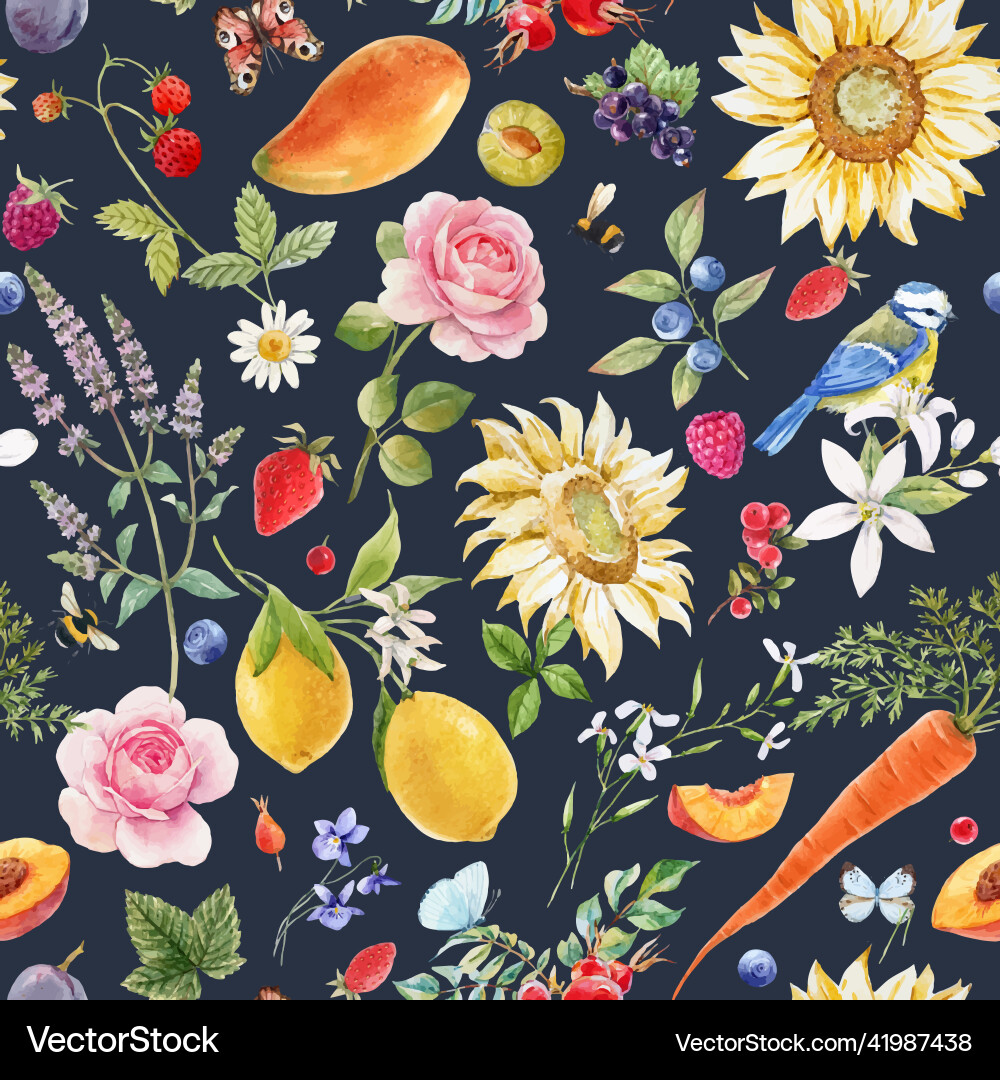 Beautiful autotraced seamless summer vector image