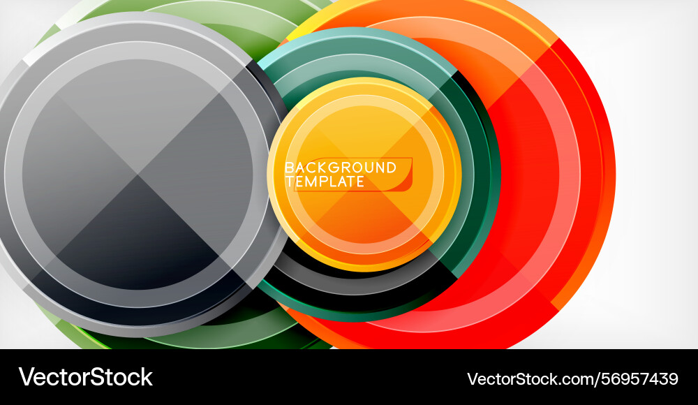Abstract circles overlap creating vibrant color Abstract circles overlap creating vibrant color vector image