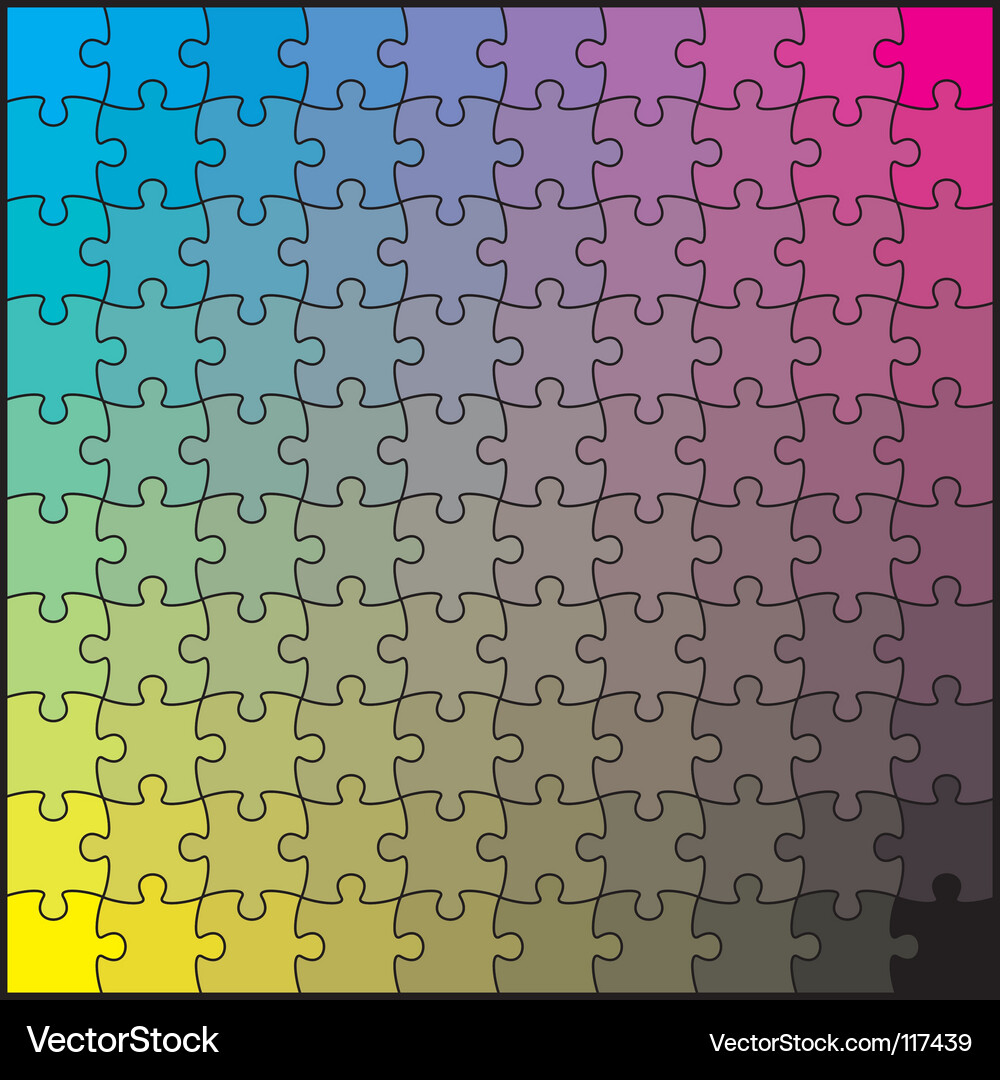 Abstract Puzzle Board Vector Image