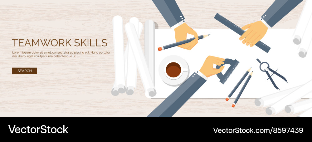 Flat architectural project Vector Image