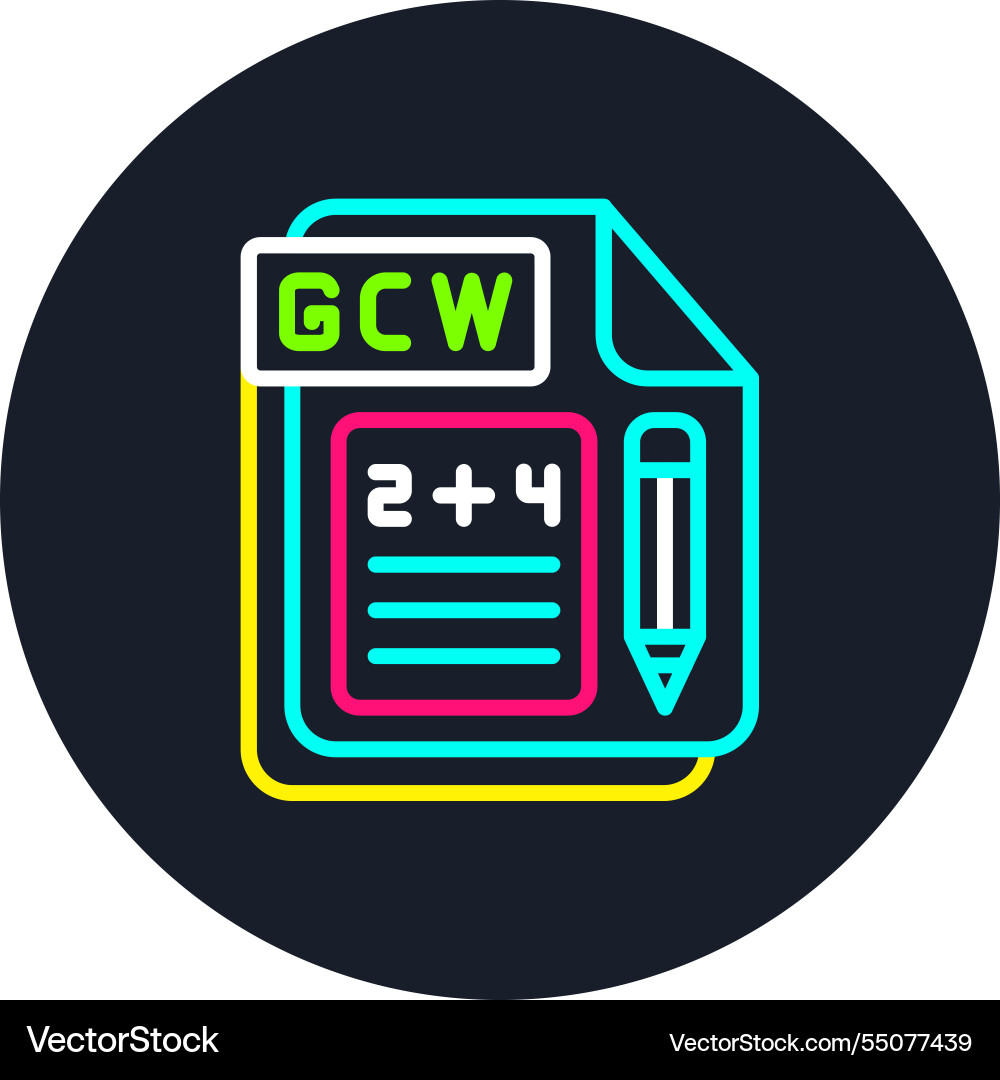 Gcw line multi color icon Vector Image