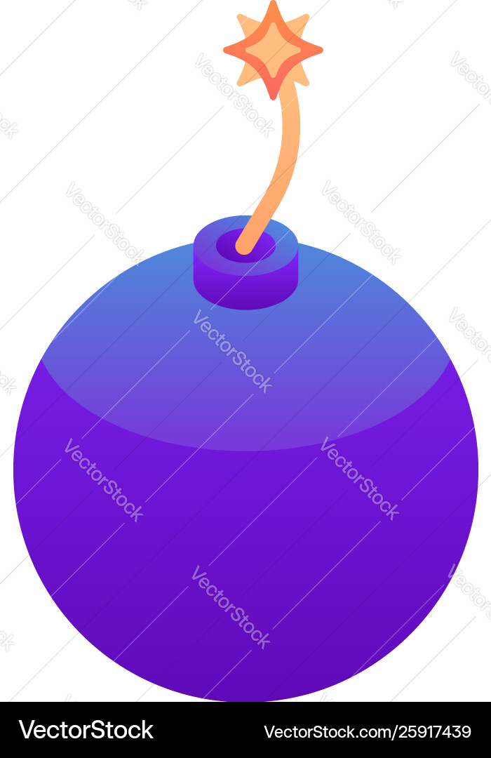 Hacker bomb icon isometric style Vector Image