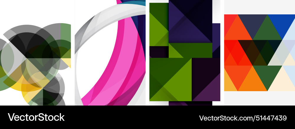 Minimal geometric abstract background with circles Vector Image