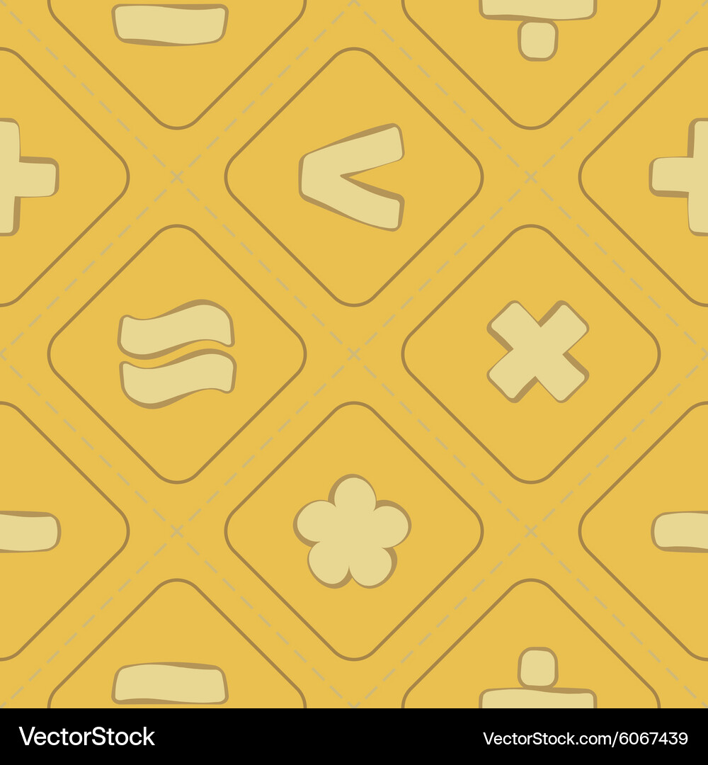 Seamless background with arithmetic symbols Vector Image