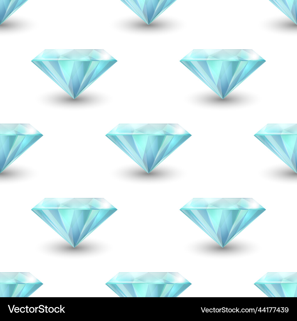 Seamless pattern with 3d realistic gemstone Seamless pattern with 3d realistic gemstone vector image